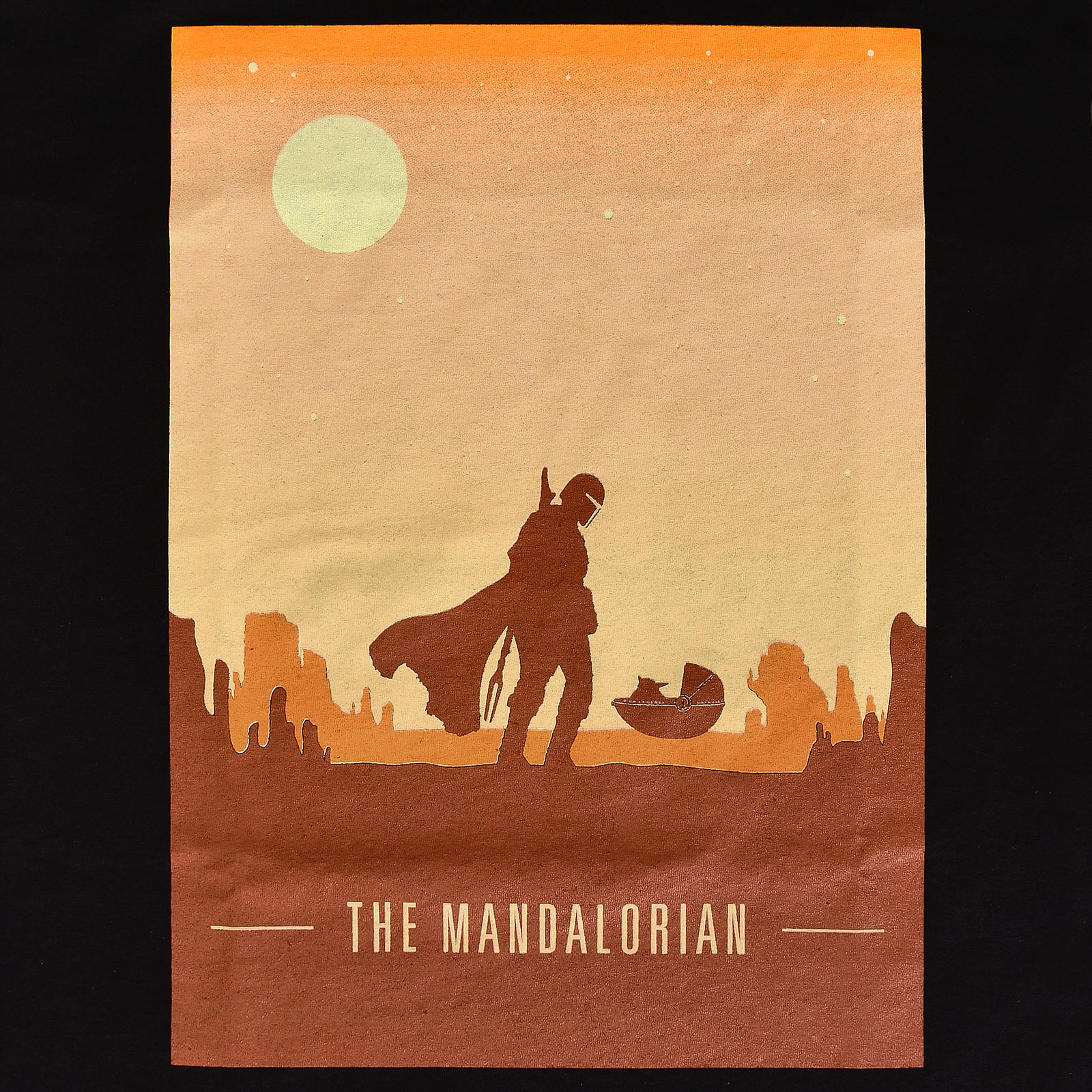 The Mandalorian Retro Poster T-Shirt schwarz - Star Wars