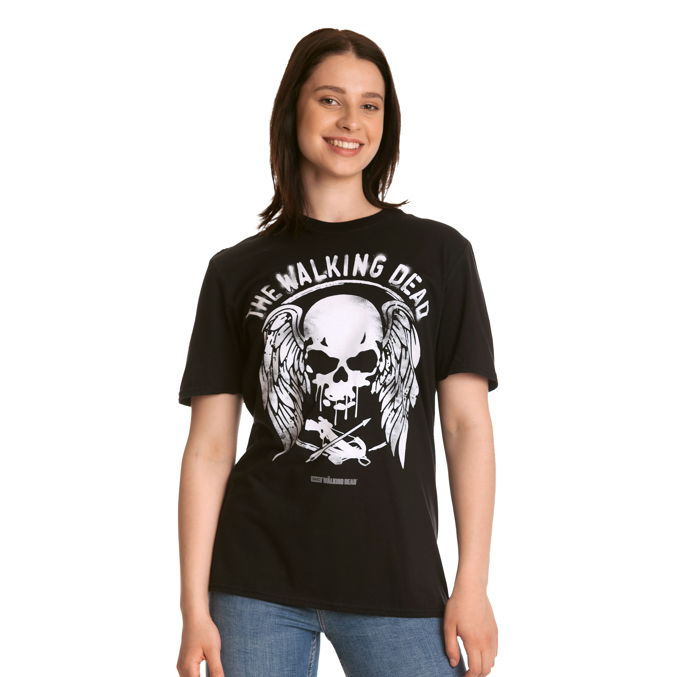 Walking Dead - Wings and Skull T-Shirt schwarz
