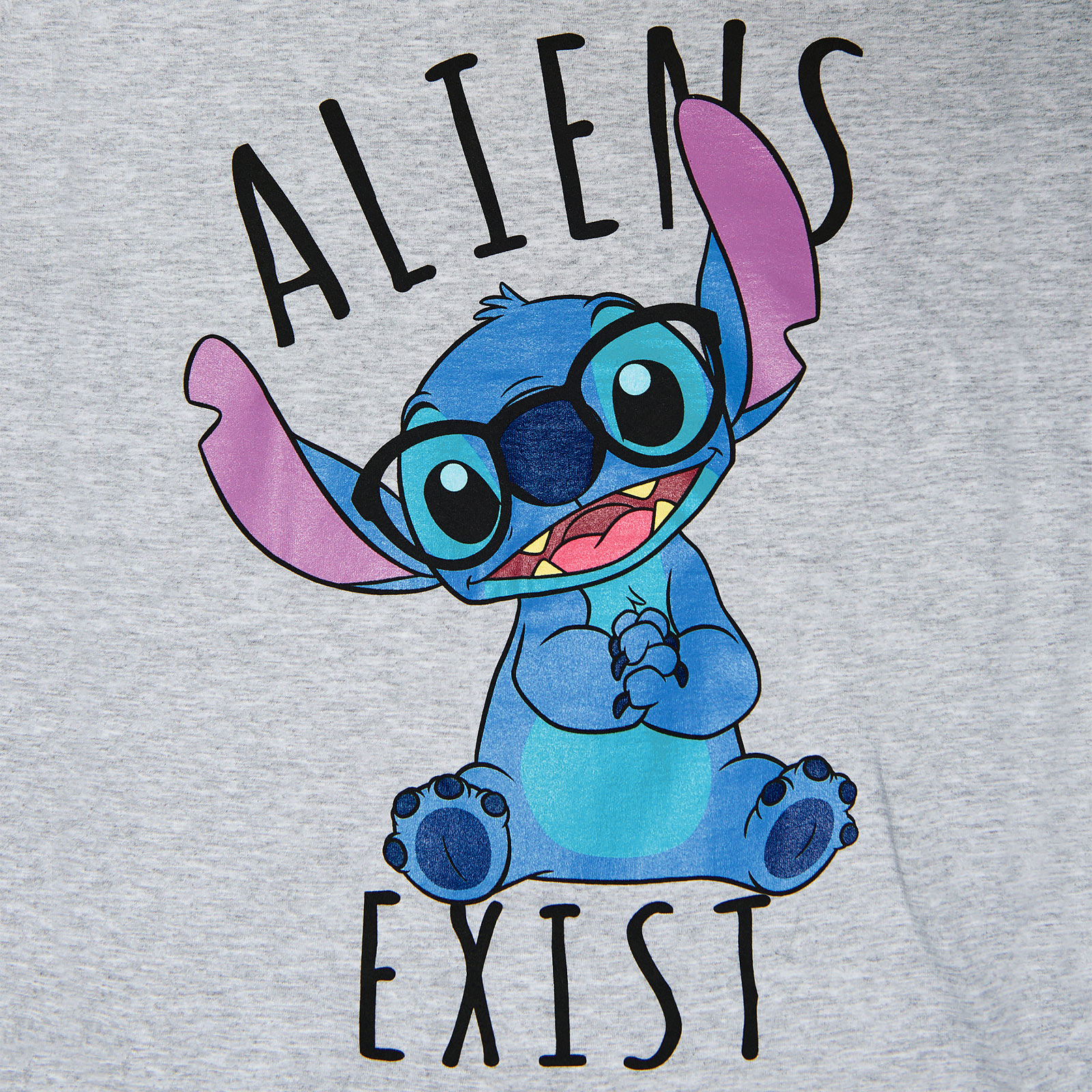 Lilo & Stitch - Aliens Exists T-Shirt Damen grau