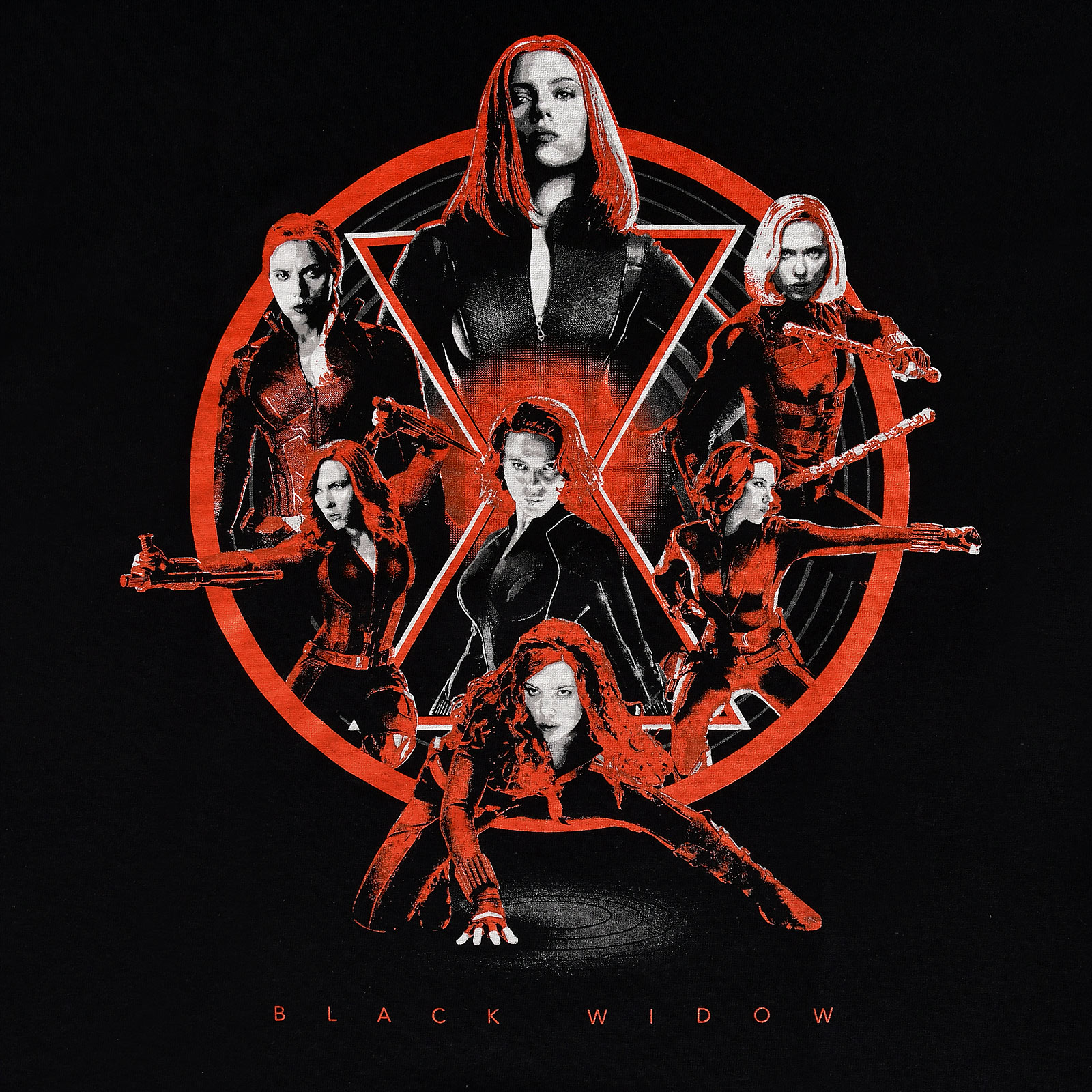 Black Widow - Collage T-Shirt schwarz
