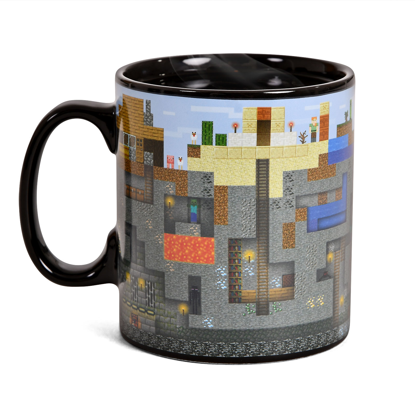 Minecraft - Pixel World Thermoeffekt Tasse Minecraft - Pixel World Thermoeffekt Tasse
