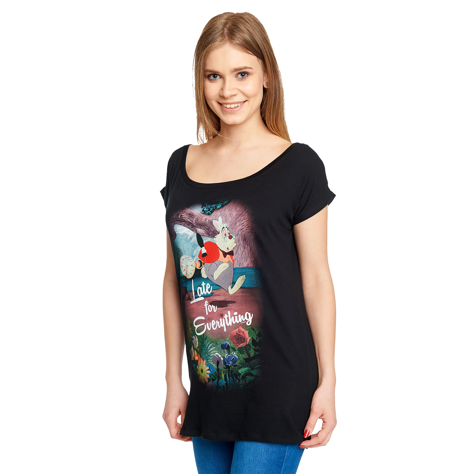 Alice im Wunderland - Late T-Shirt Damen Loose Fit schwarz