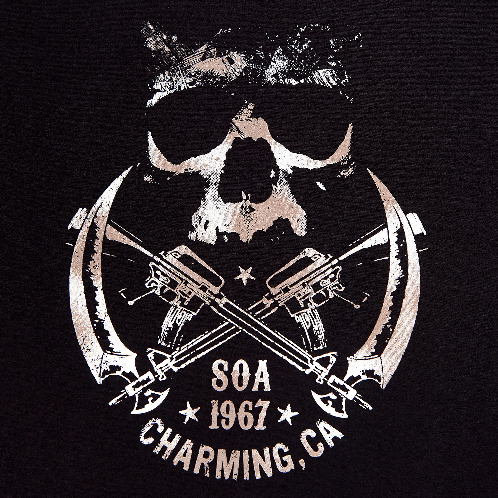 Sons of Anarchy - Skull and Sickle T-Shirt schwarz