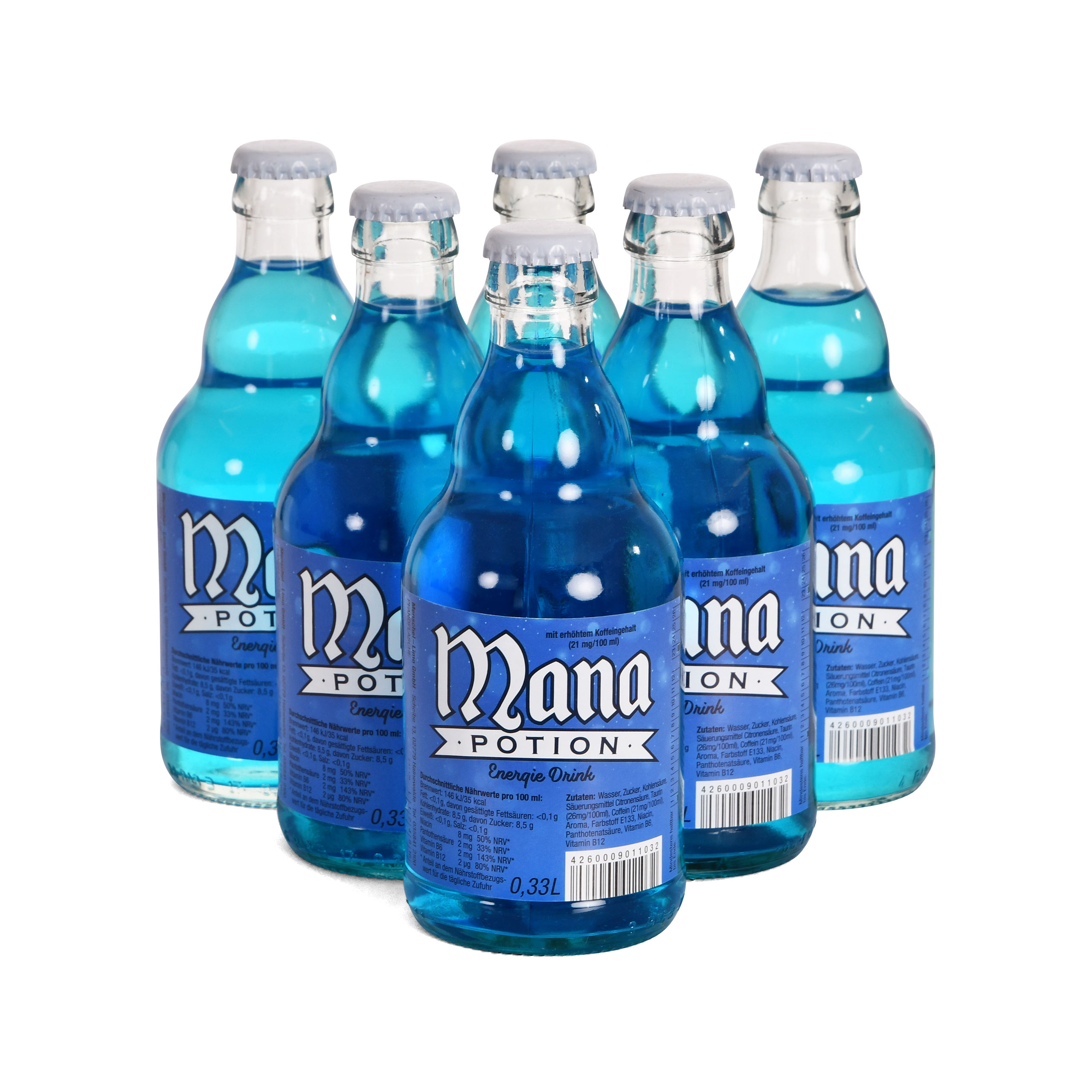 Mana Potion Flasche Energie Drink - 6er Pack