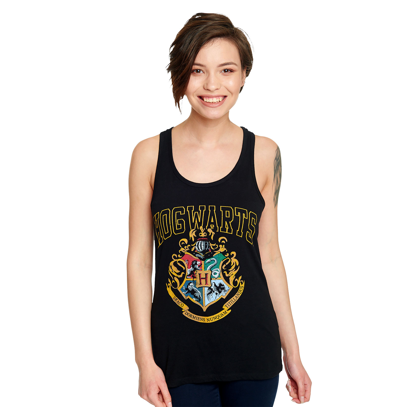 Harry Potter - Hogwarts Wappen Tank Top schwarz