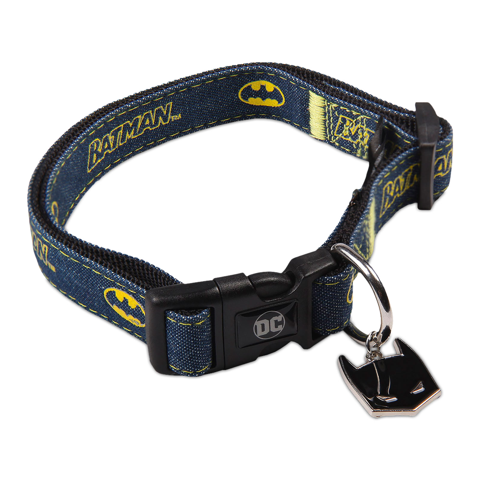 Batman Klick-Halsband für Hunde blau