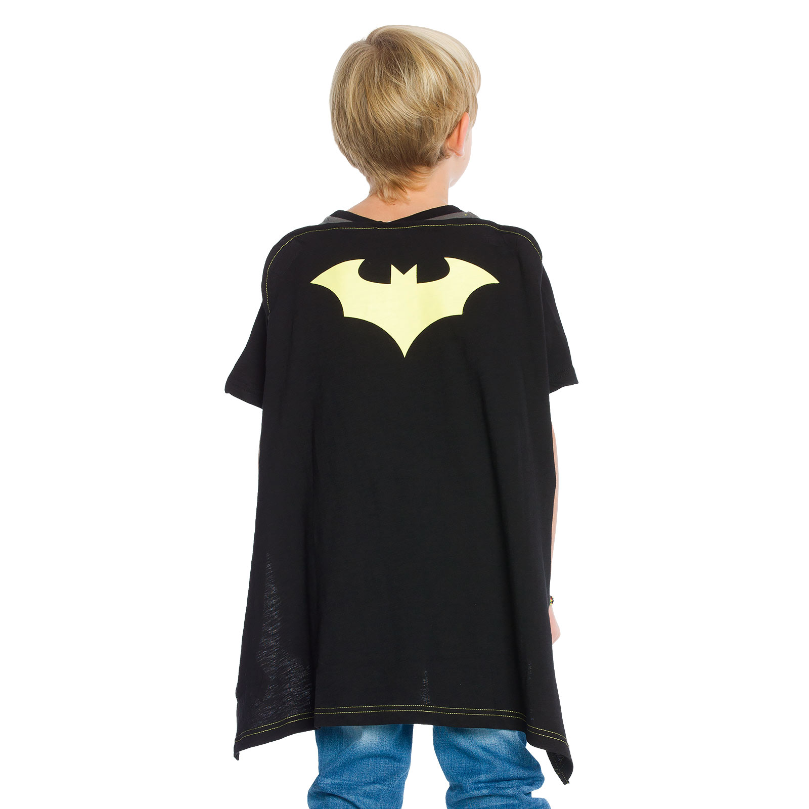 Batman - Kinder T-Shirt mit Cape schwarz