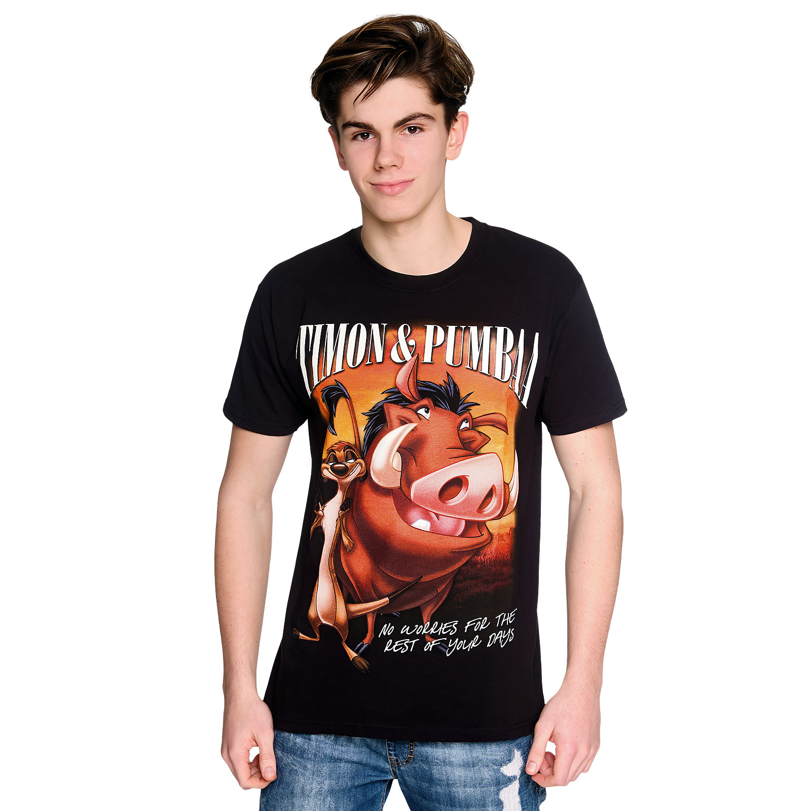 König der Löwen - Timon & Pumbaa T-Shirt schwarz