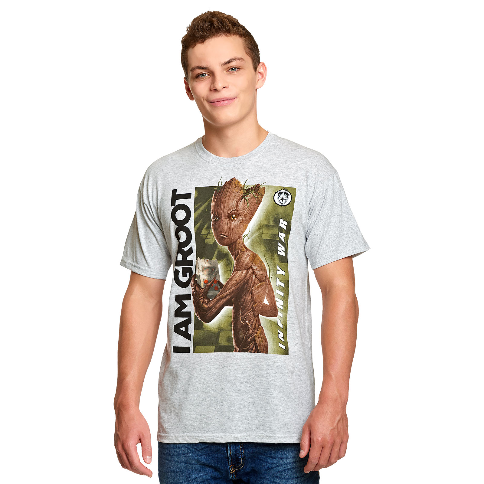 Button T-Shirt schwarz Guardians of the Galaxy 2 Groot 