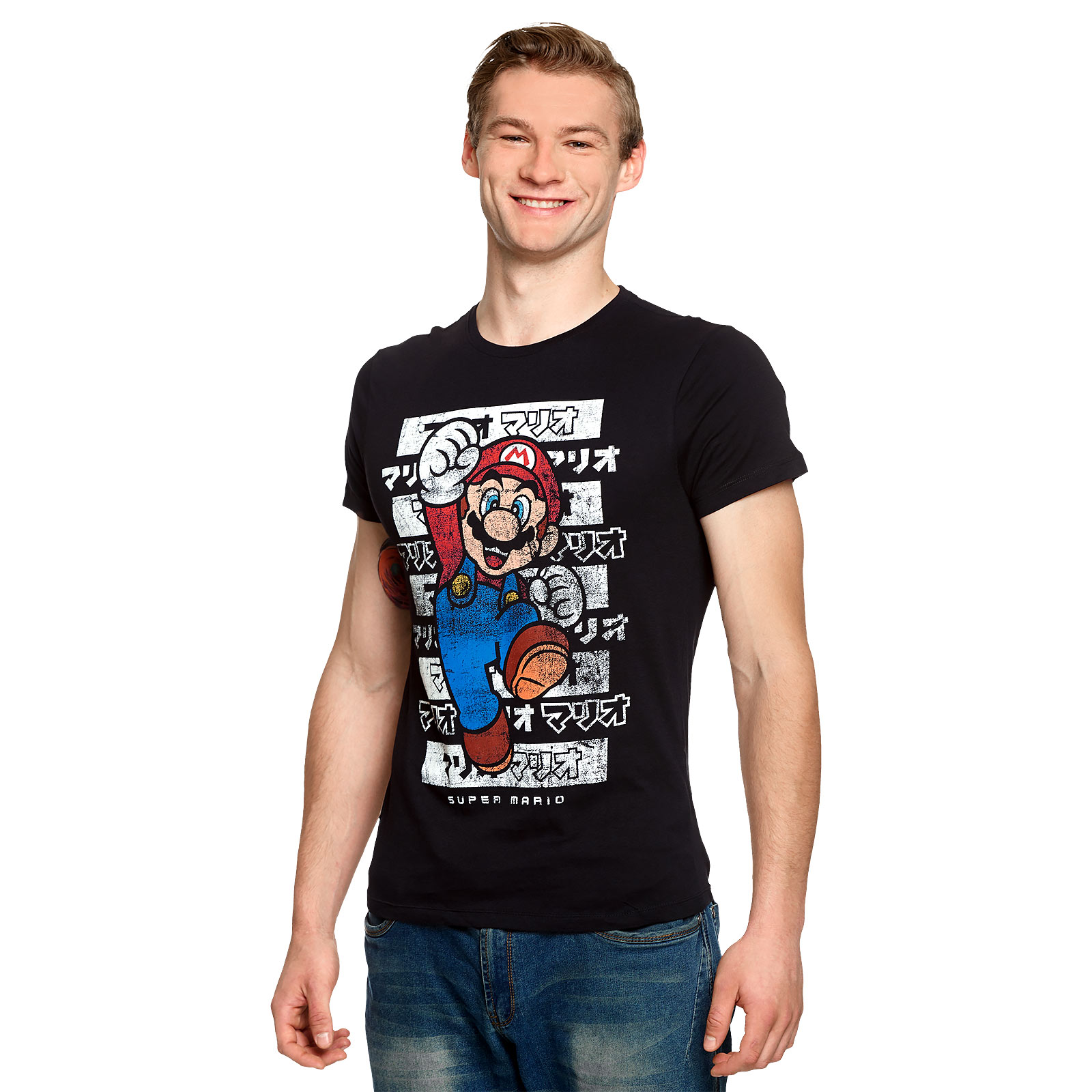 Super Mario Jump T-Shirt schwarz