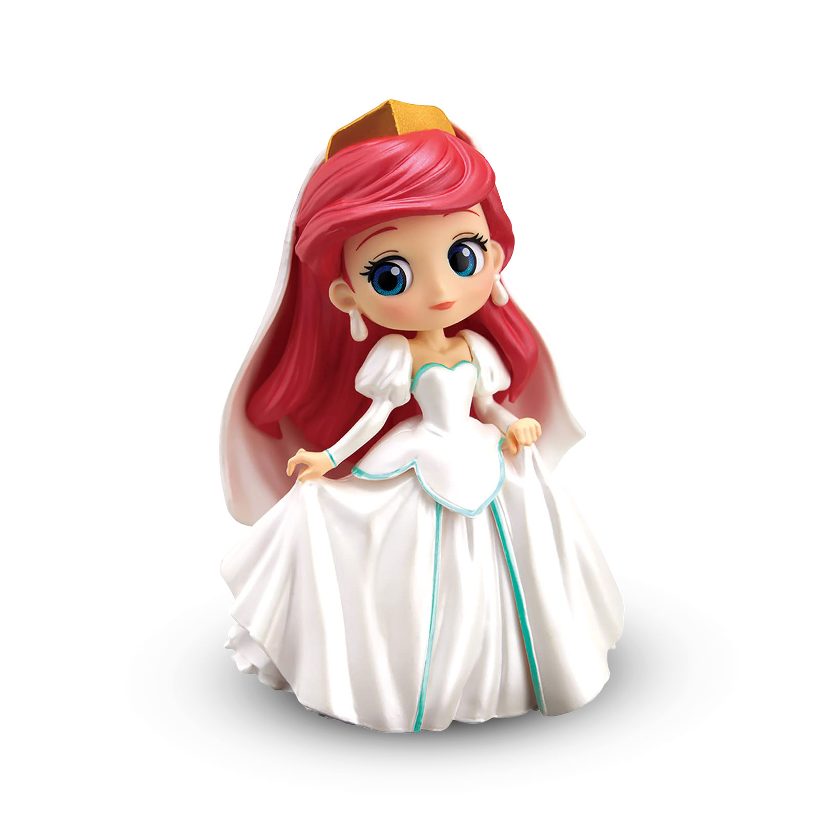 Arielle - Die kleine Meerjungfrau im weißen Kleid Q Posket Figur 7 cm Version E