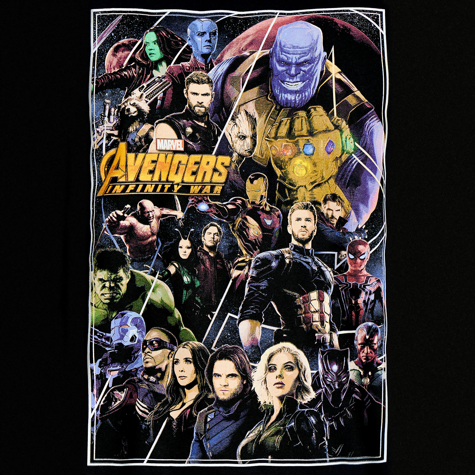 Avengers - Infinity War Poster Collage T-Shirt schwarz