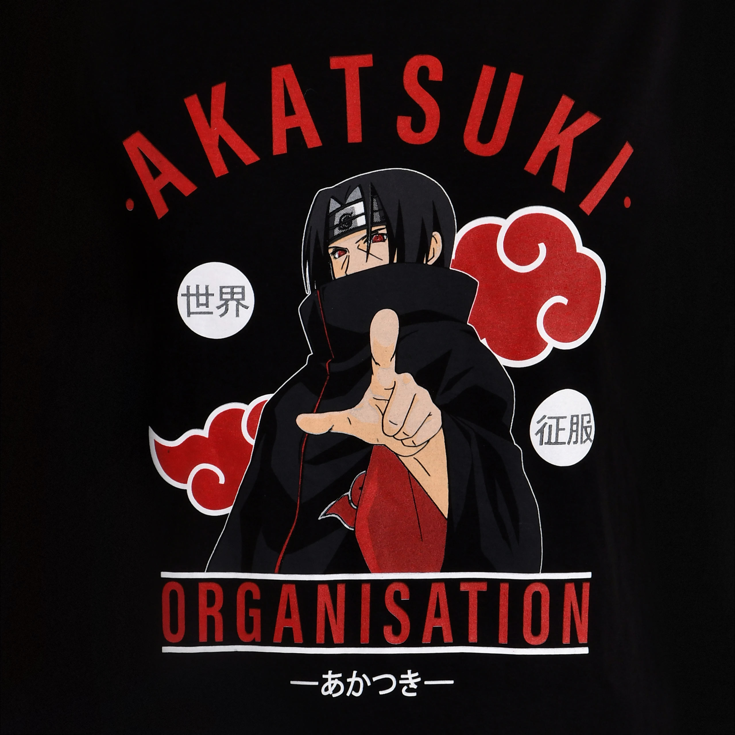 Naruto - Akatsuki Organisation T-Shirt schwarz
