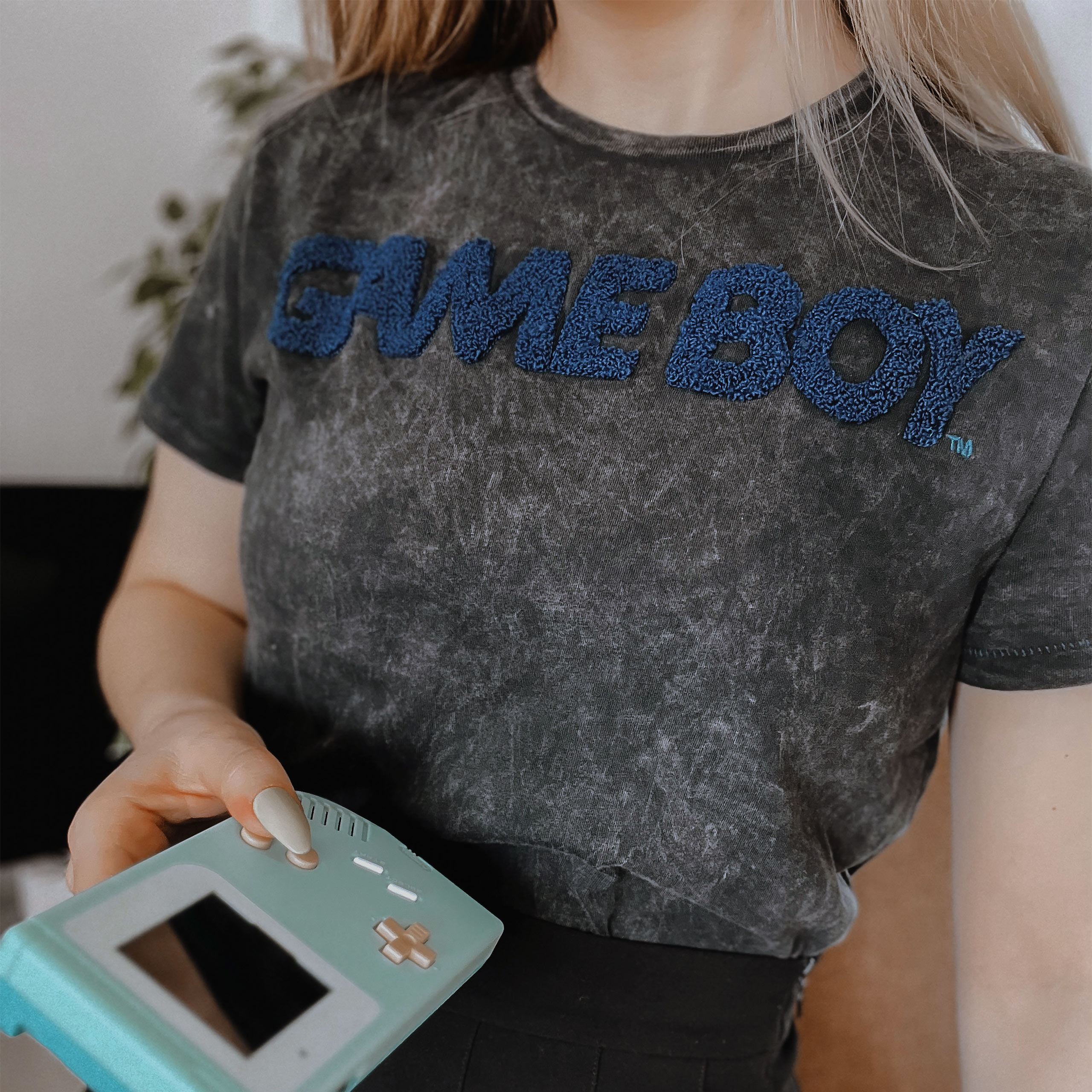 Nintendo Game Boy Logo TShirt grau Elbenwald