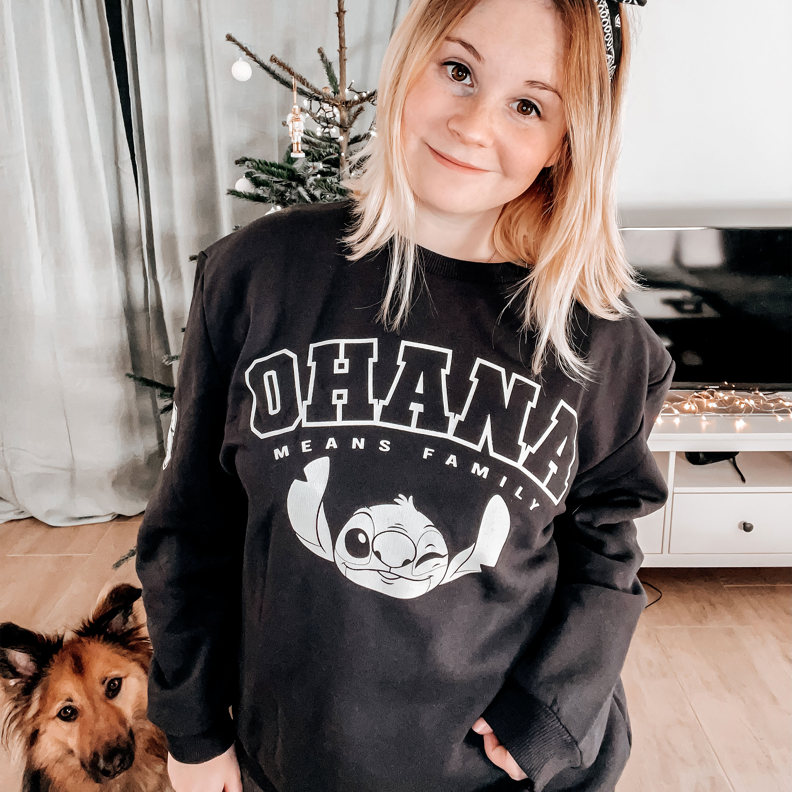 Lilo & Stitch - Ohana Means Family Sweater schwarz