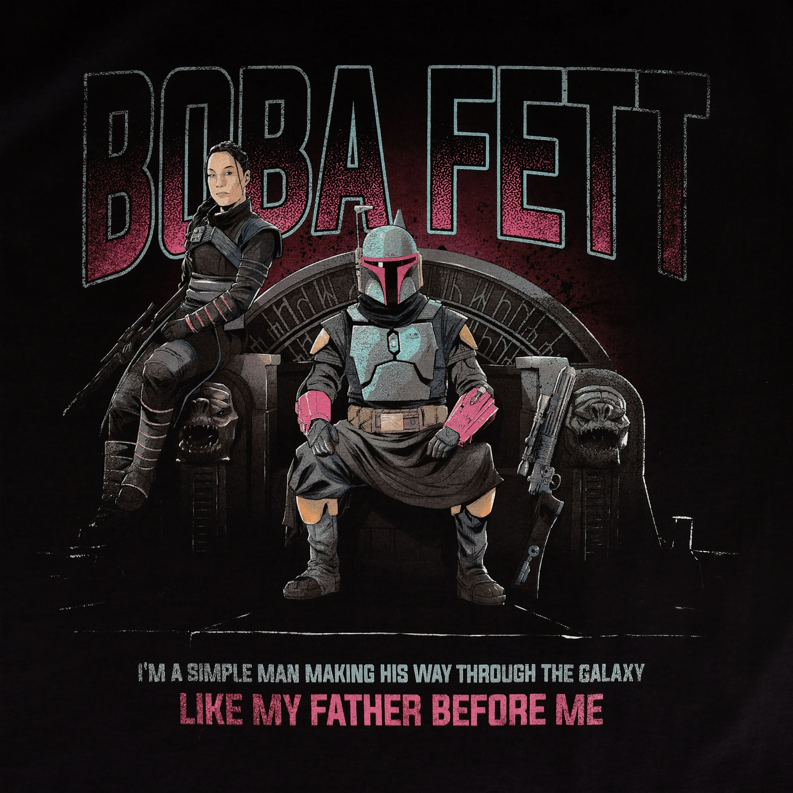 Boba Fett Throne T-Shirt schwarz - Star Wars Mandalorian