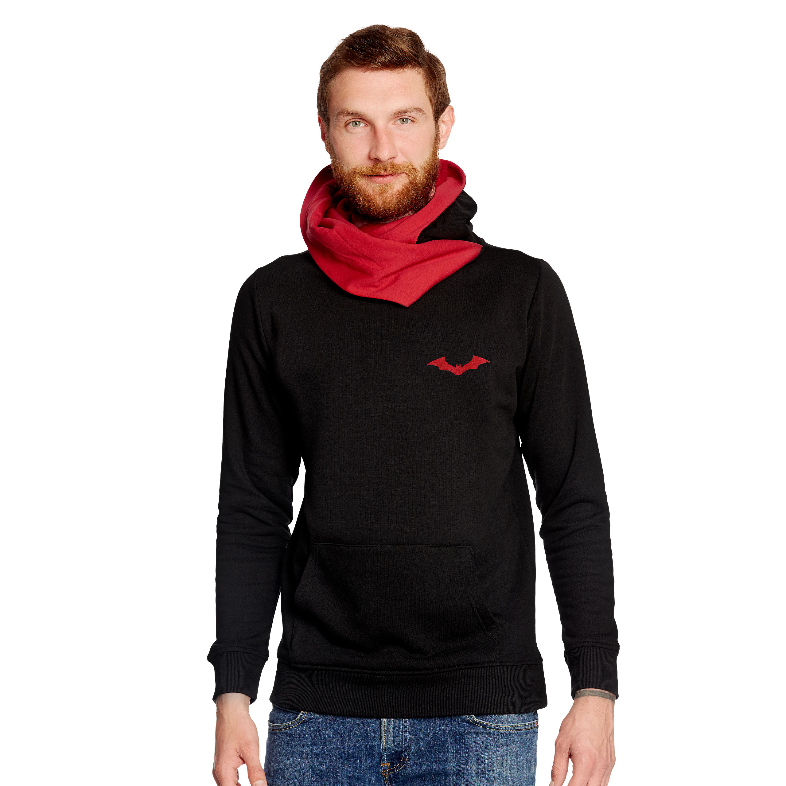 The Batman Logo Hoodie schwarz-rot