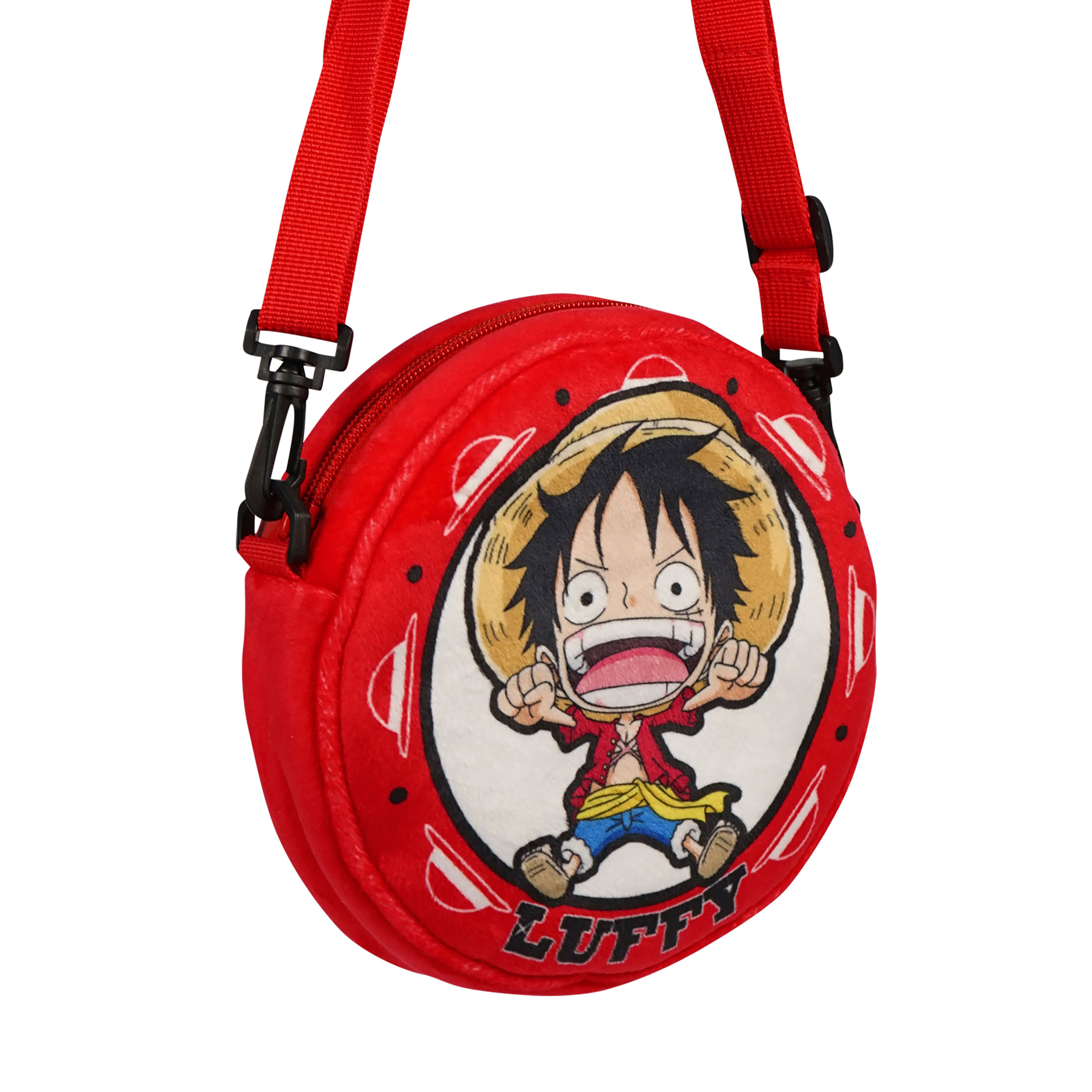 One Piece - Luffy Plüsch Umhängetasche rot