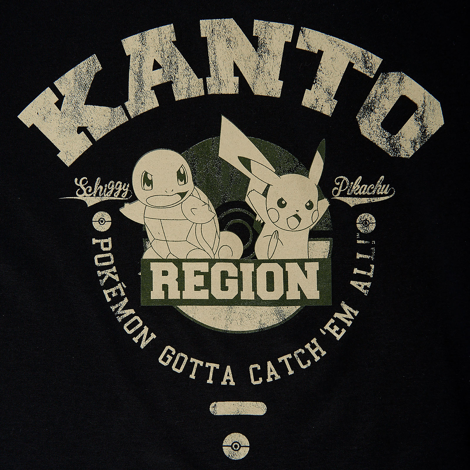 Pokemon - Kanto Region Starter T-Shirt schwarz