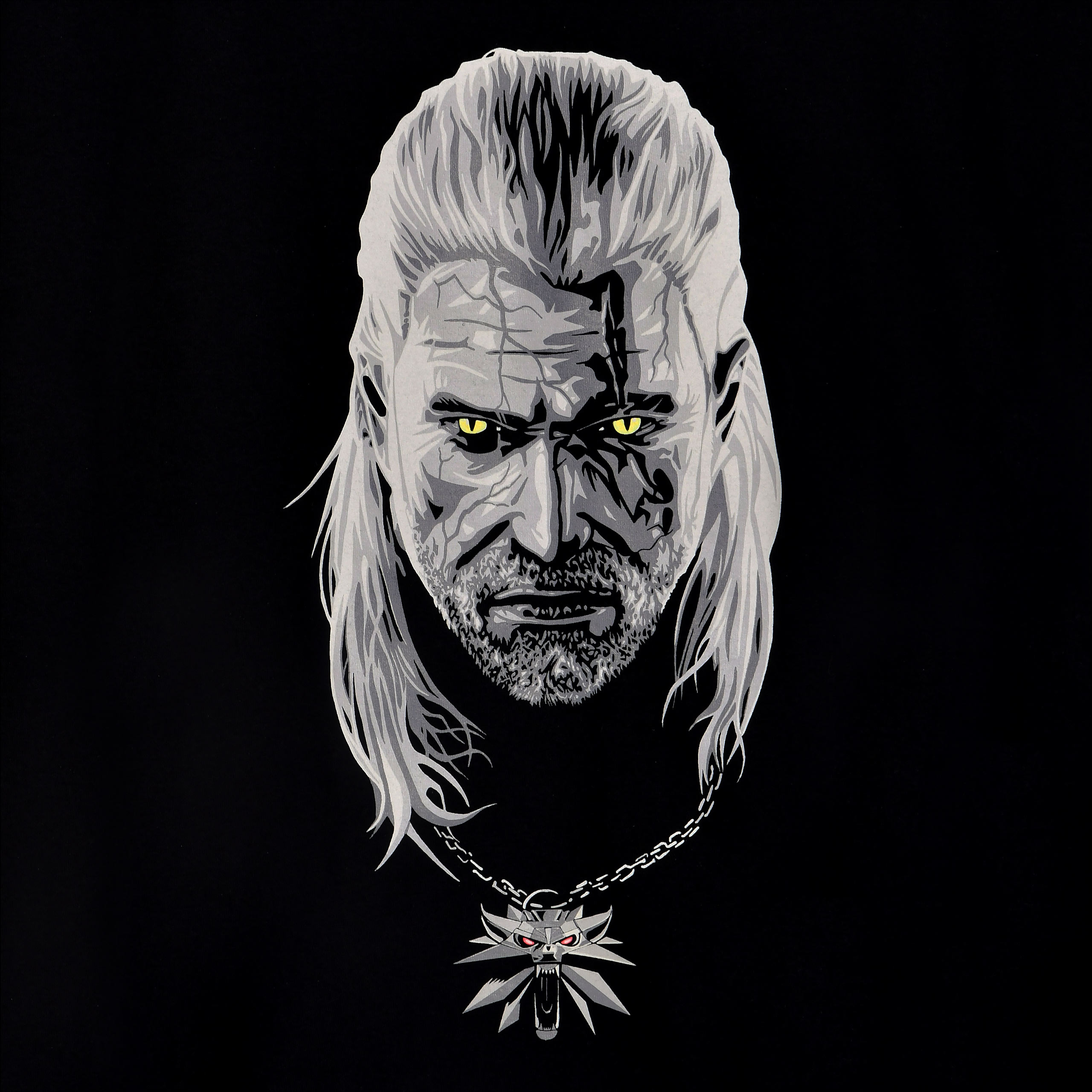Witcher - Poisoned Geralt Glow in the Dark T-Shirt schwarz