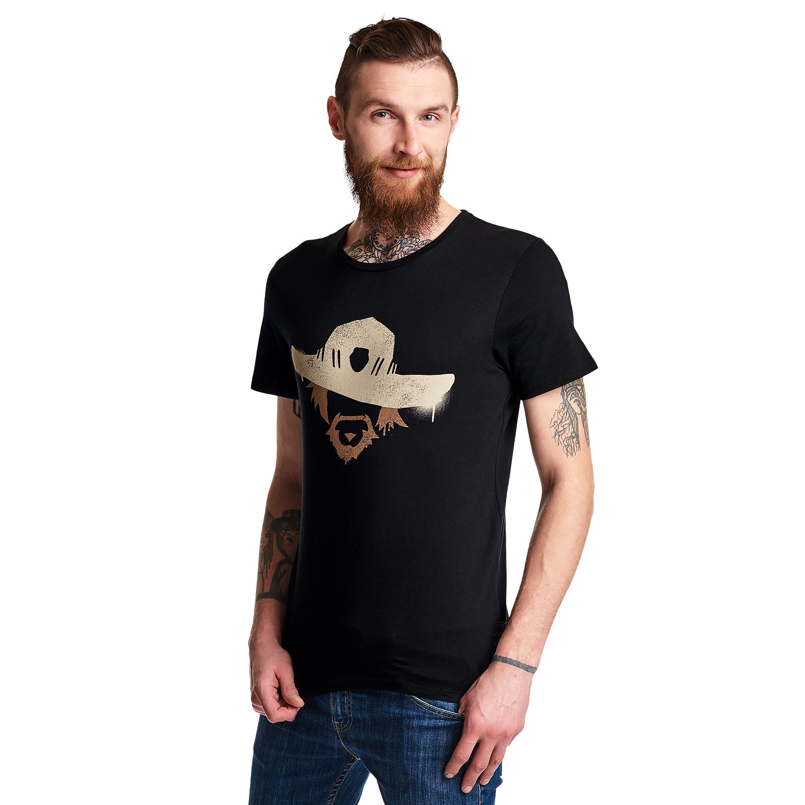 Overwatch - McCree Spray Logo T-Shirt schwarz