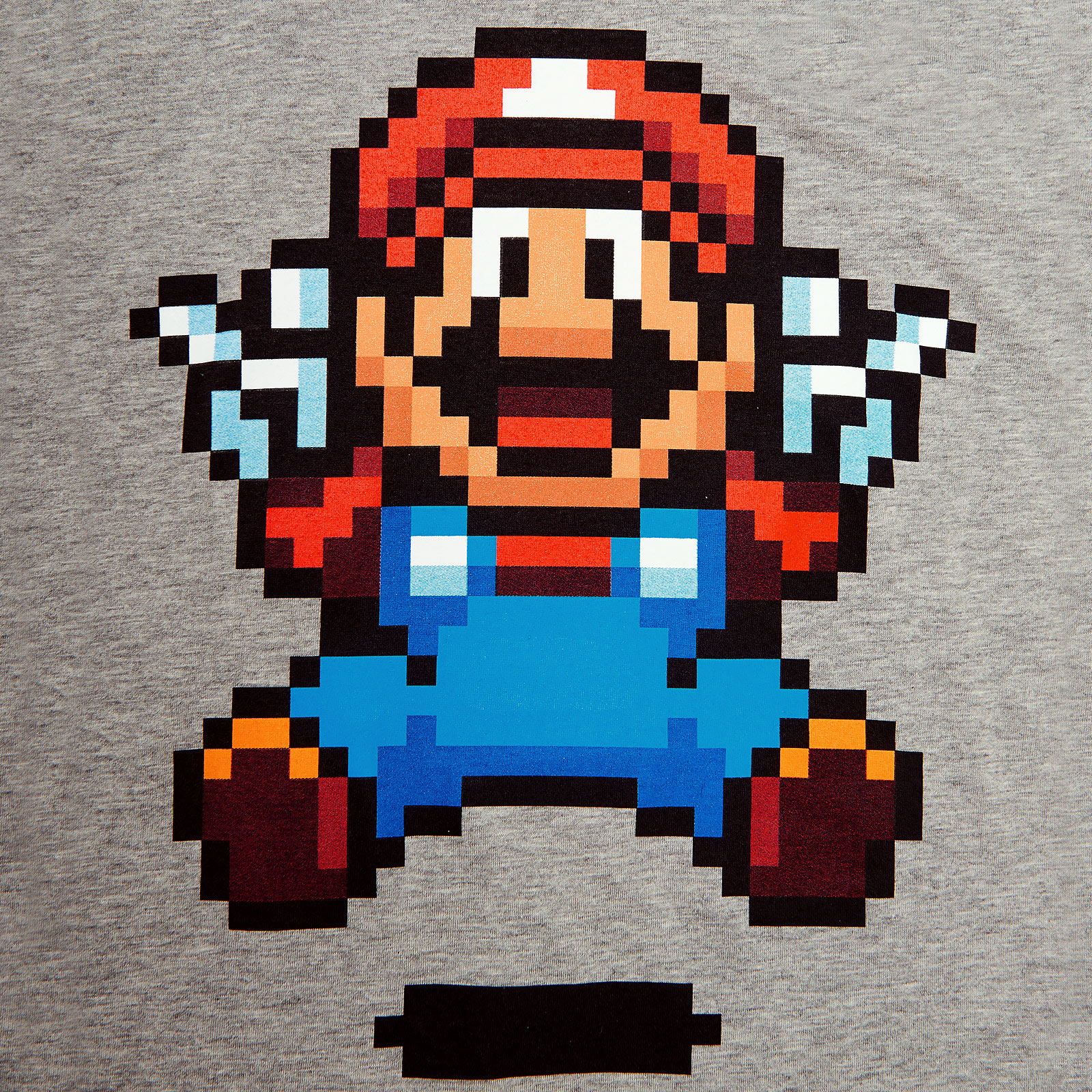 Super Mario - Jump Pixel T-Shirt Damen grau