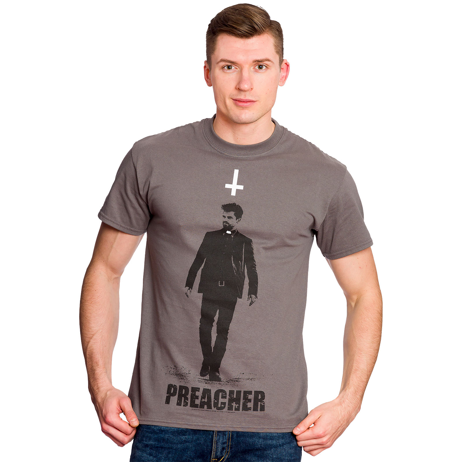 Preacher - Jesse Custer T-Shirt grau