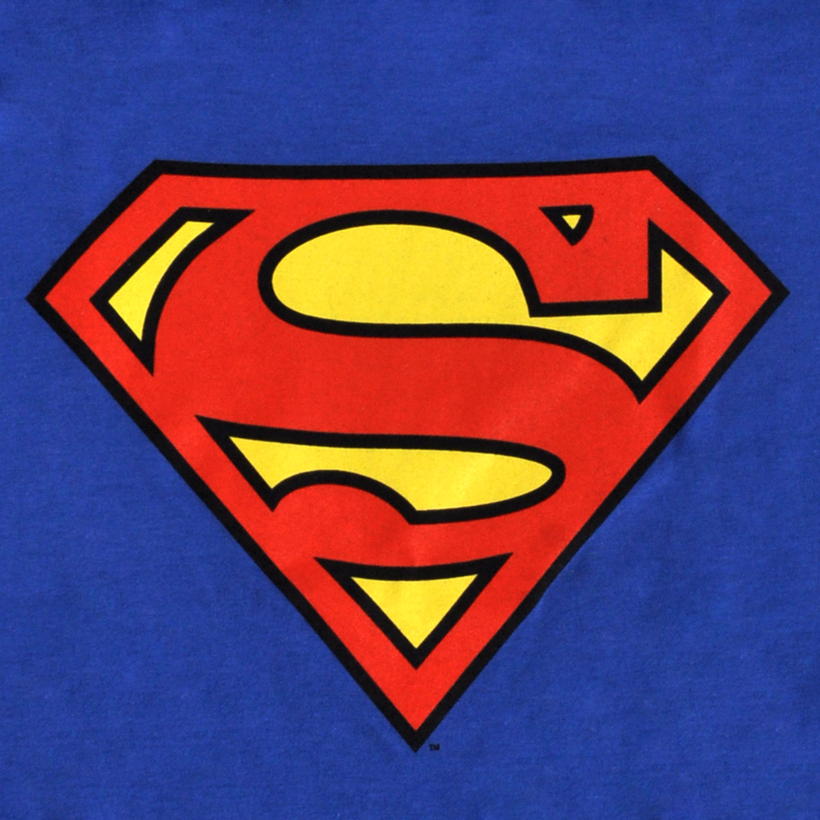 Superman Logo Kinder T-Shirt blau