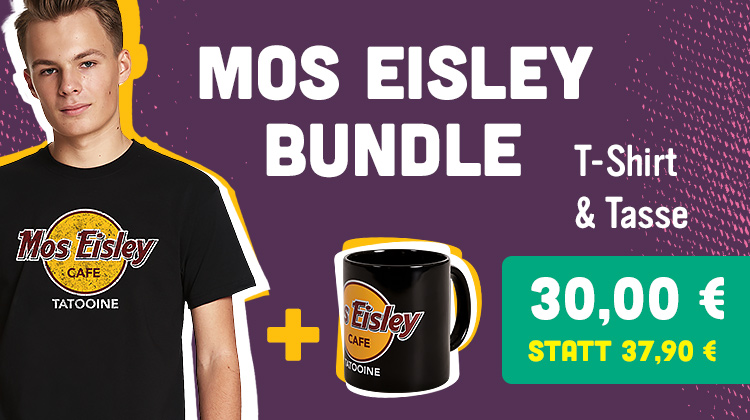 Mos Eisley Bundle: T-Shirt und Tasse für 30 Euro statt 37,90 Euro.