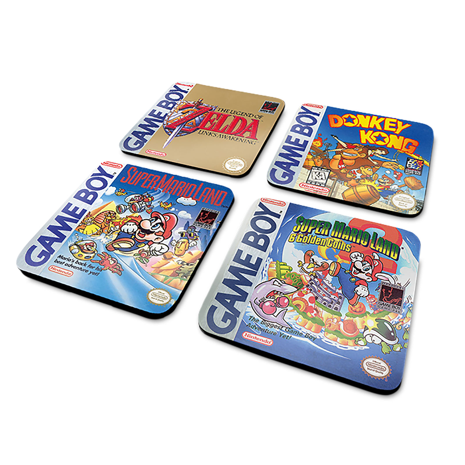 Nintendo - Game Boy Classic Games Untersetzer 4er Set | Elbenwald