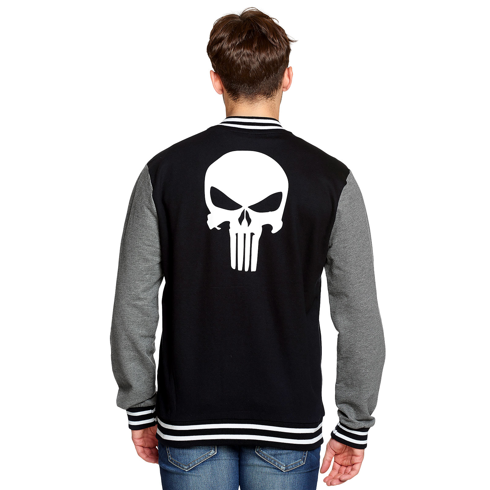 Punisher - Skull College Jacke schwarz-grau