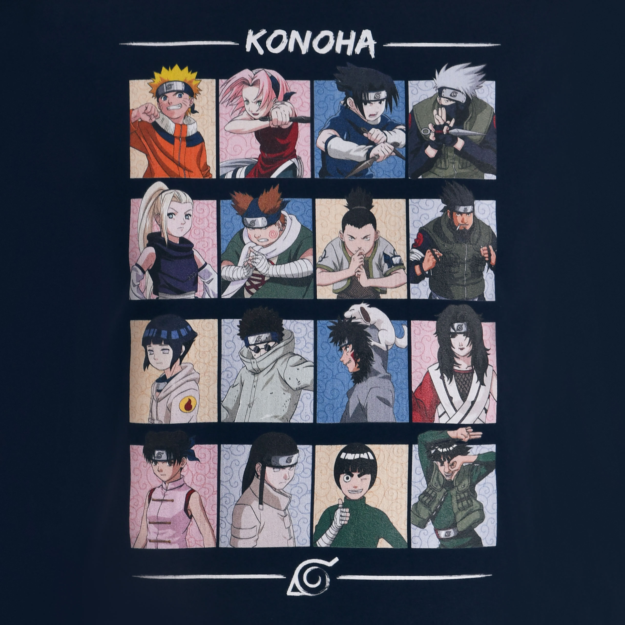 Naruto - Characters of Konoha T-Shirt blau