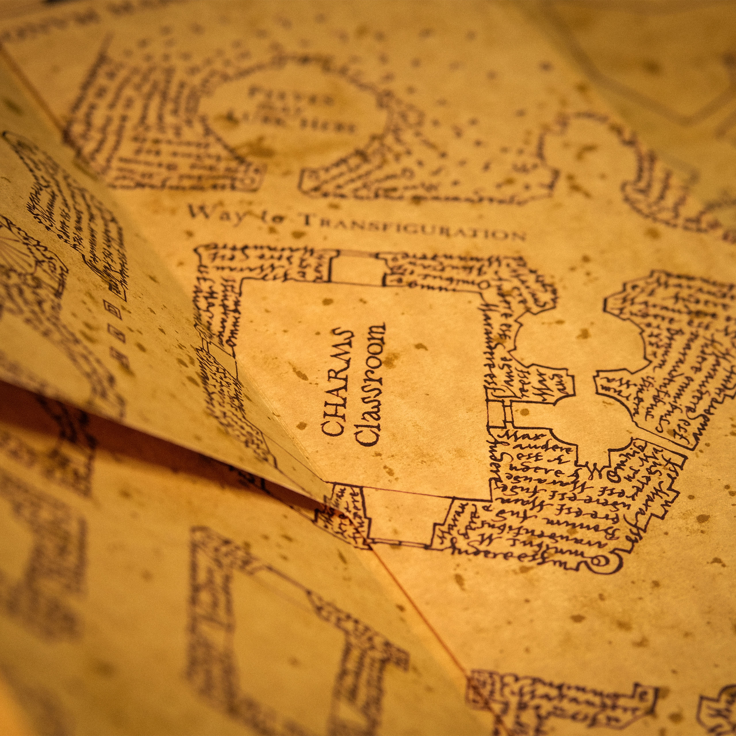 Harry Potter Marauder's Karte des Rumtreibers der Hogwarts Schule für Zauberei.. 