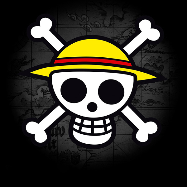 One Piece - Skull With Map T-Shirt schwarz