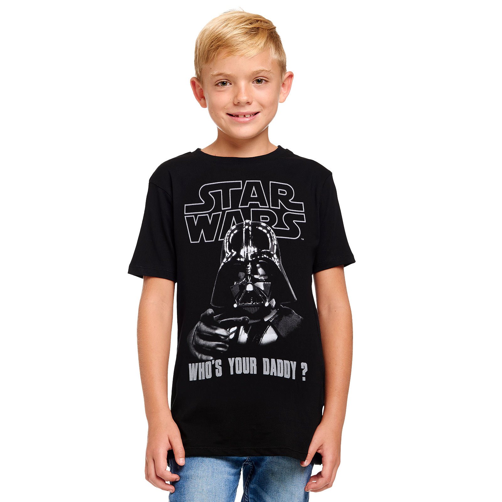 Star Wars - Darth Vader Who's Your Daddy T-Shirt Kinder schwarz