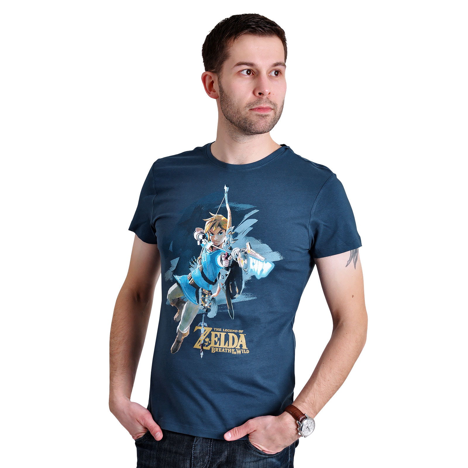 Zelda - Breath of the Wild Link T-Shirt blau