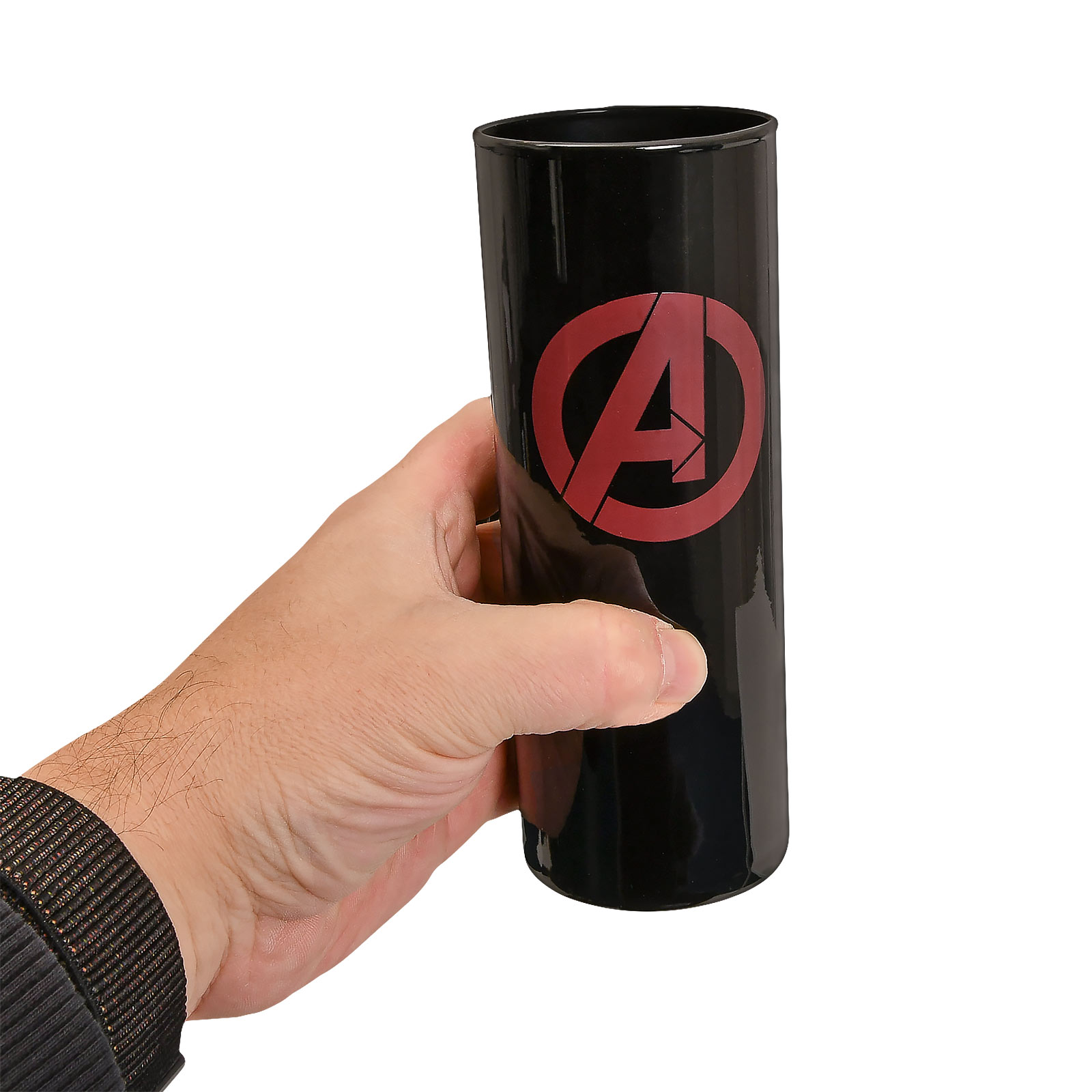 Avengers Logo Glas schwarz