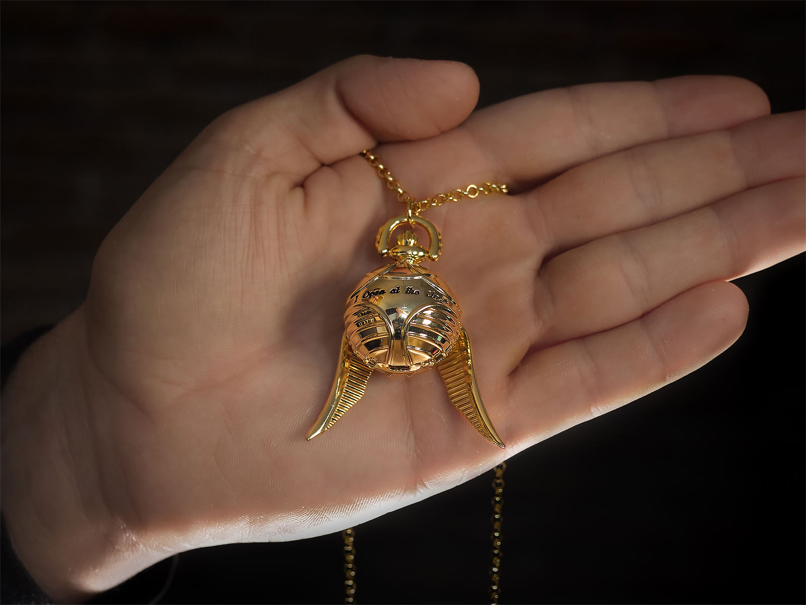 Harry Potter - Goldener Schnatz Kette mit Uhr