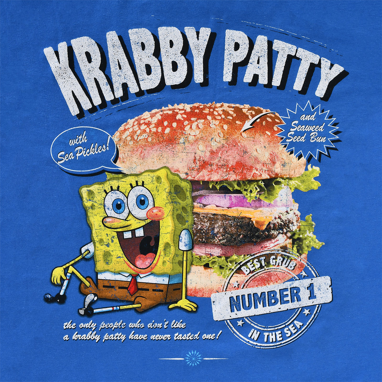 SpongeBob - Krabby Patty T-Shirt blau