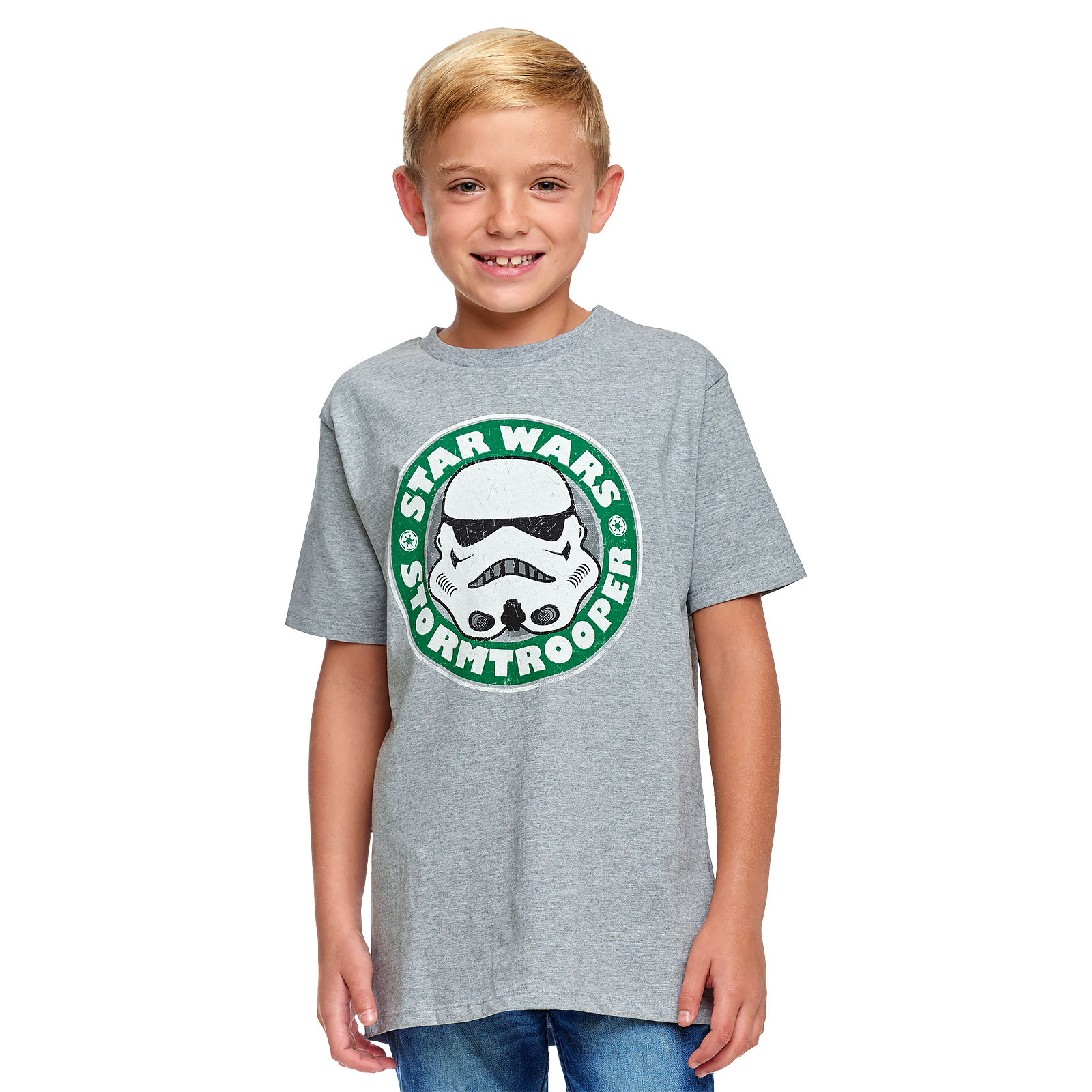 Star Wars - Stormtrooper Emblem T-Shirt Kinder grau
