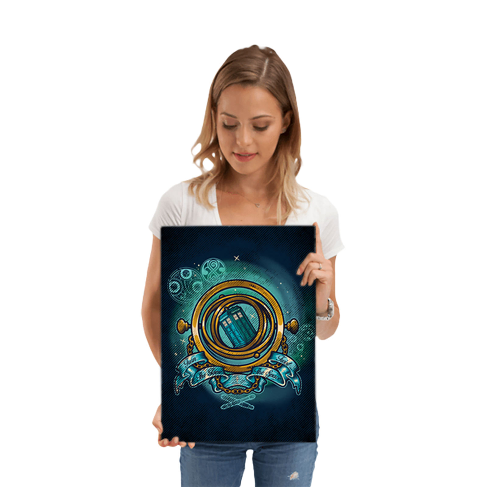 Turn Time Twist Space Metall Poster für Doctor Who Fans