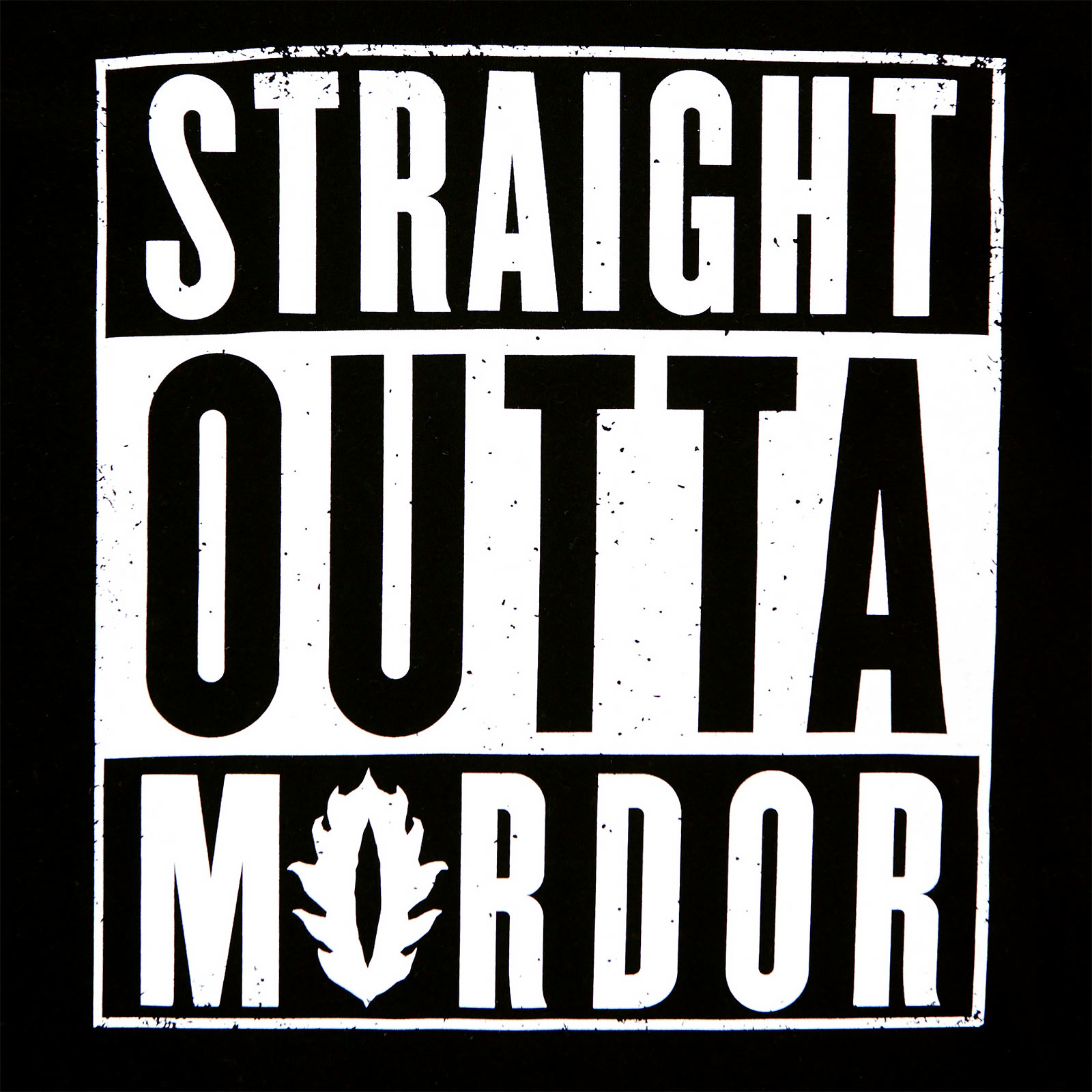 Straight Outta Mordor - T-Shirt schwarz