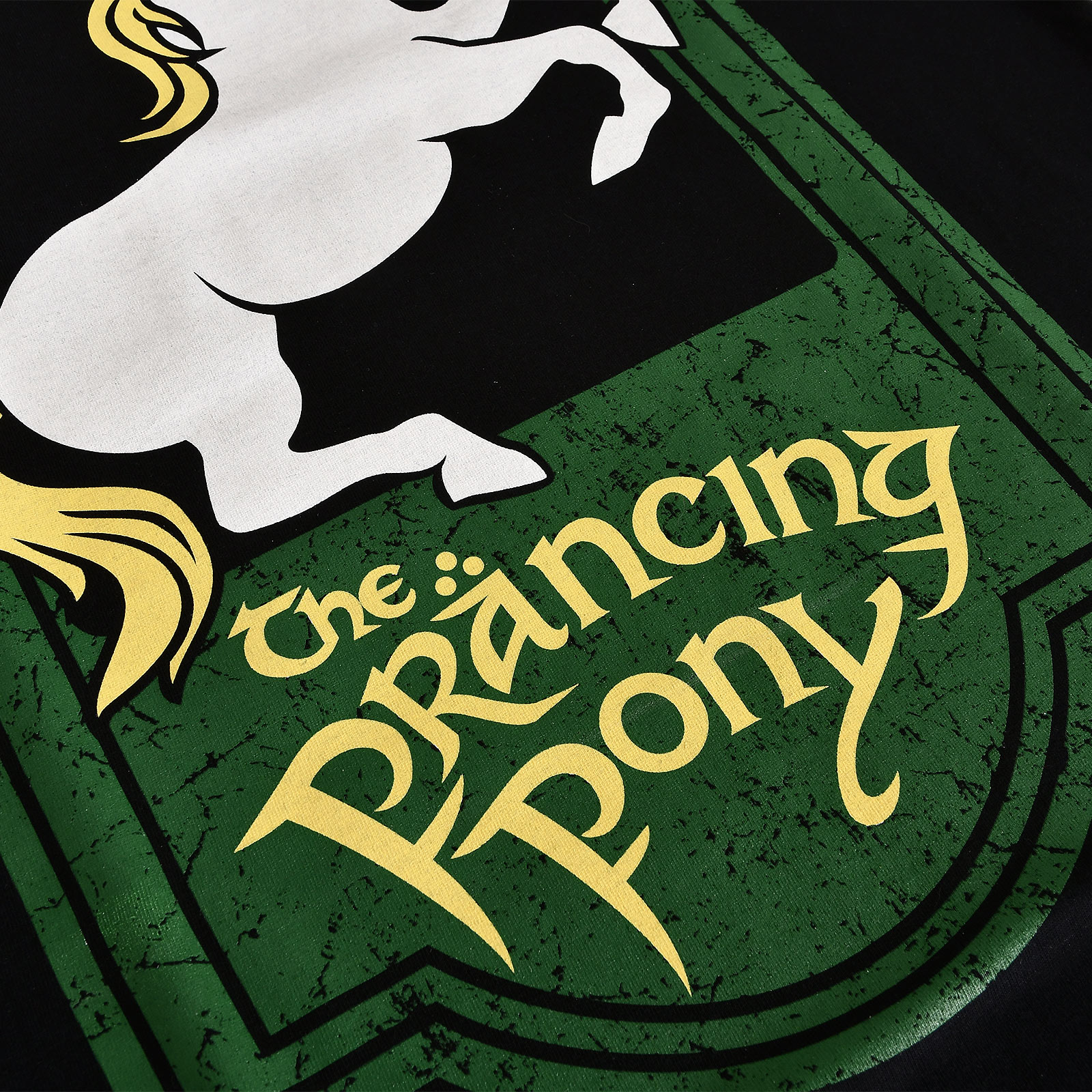 Herr der Ringe - Zum Tänzelnden Pony Logo T-Shirt schwarz