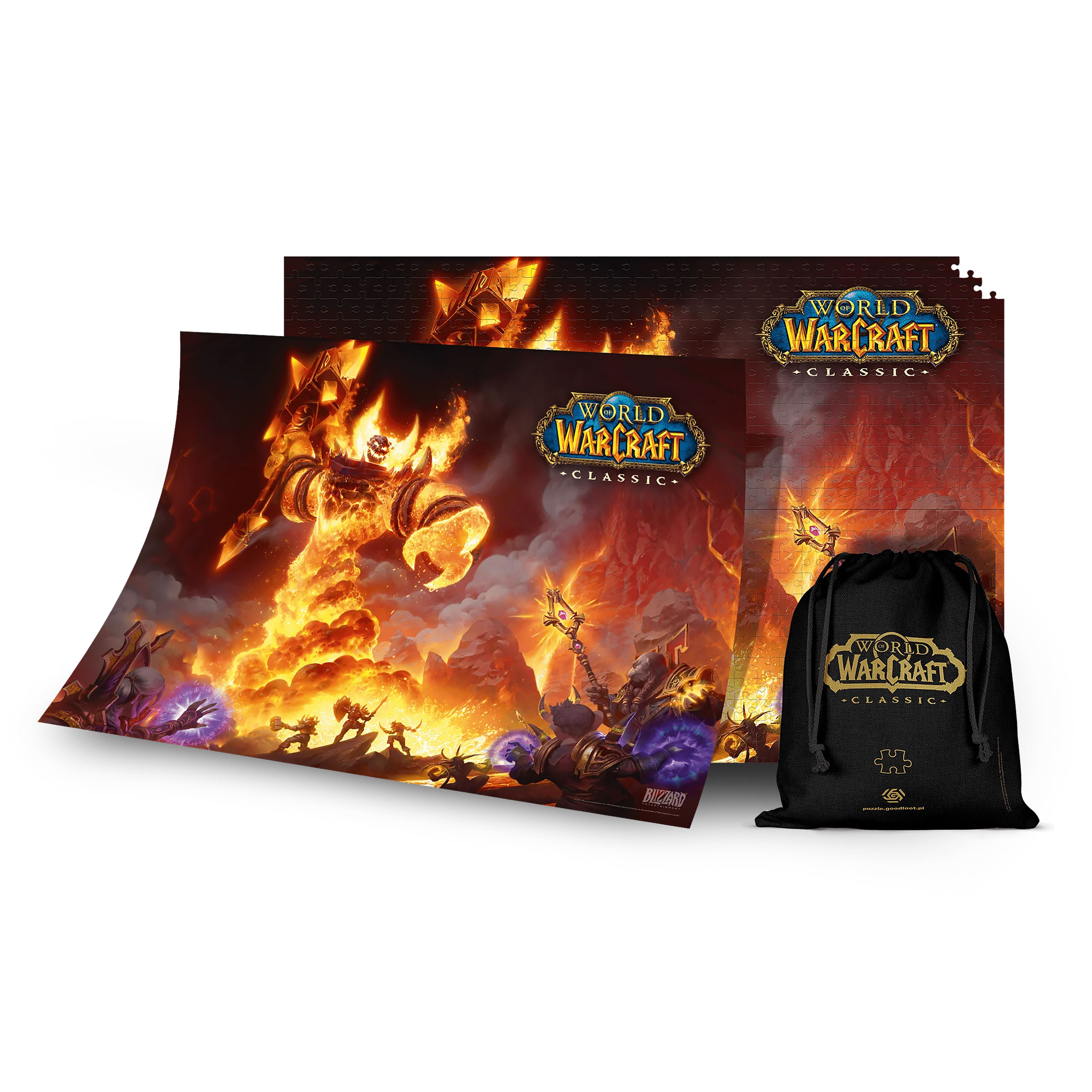 World of Warcraft - Ragnaros Puzzle mit Logo Stoffbeutel