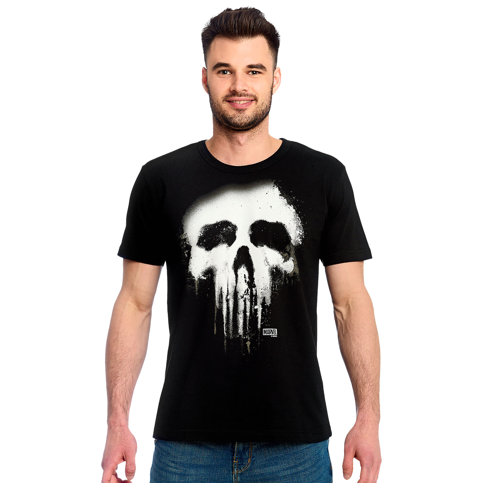Punisher - Faded Skull Logo T-Shirt schwarz
