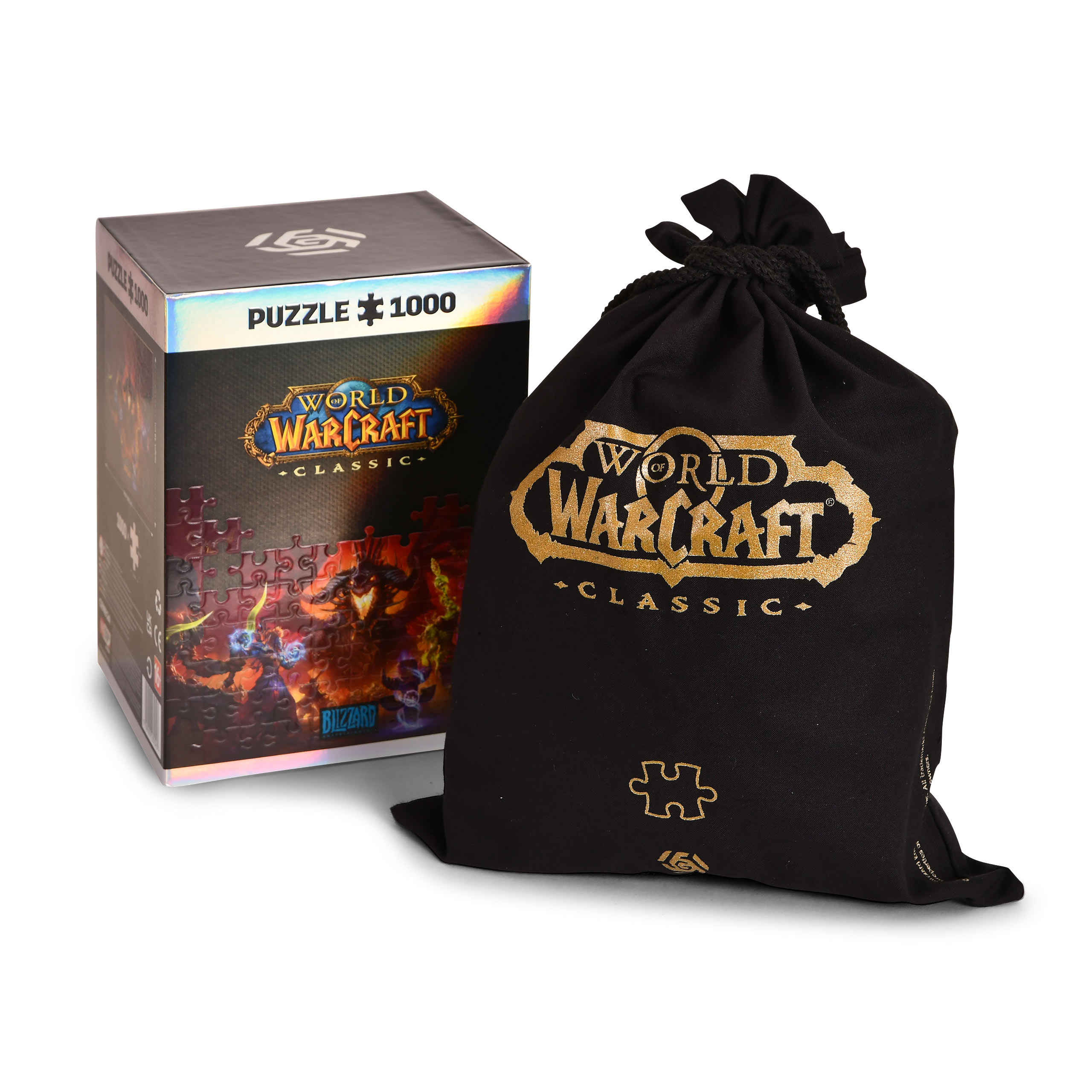World of Warcraft - Onyxia Puzzle mit Logo Stoffbeutel