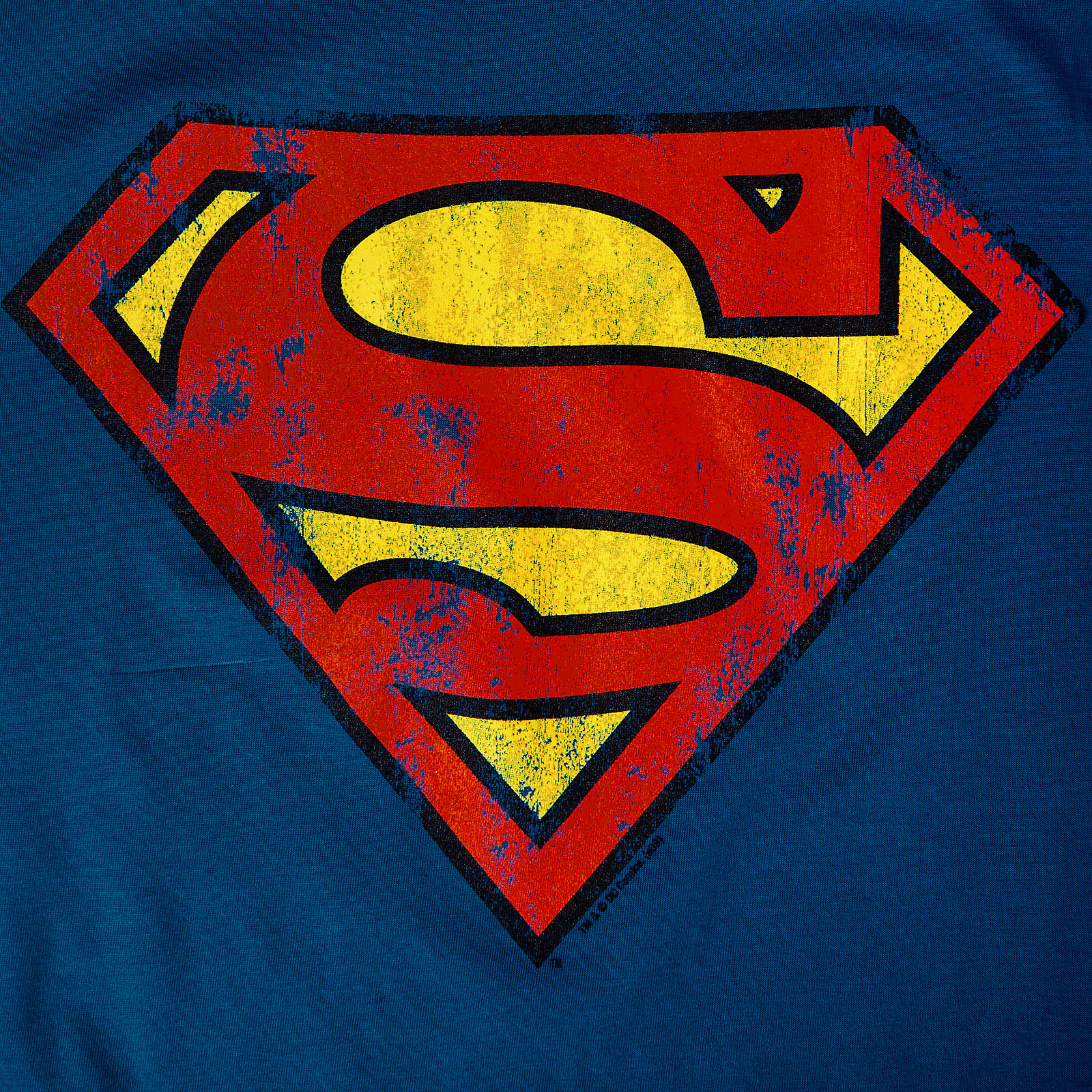 Superman - Distressed Logo T-Shirt blau