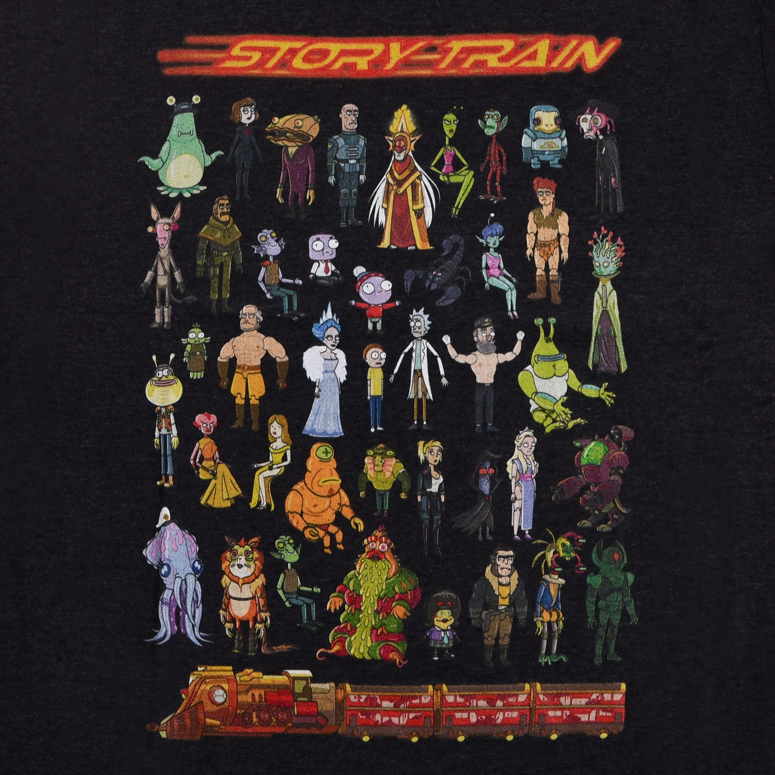 Rick and Morty - Story Train T-Shirt grau