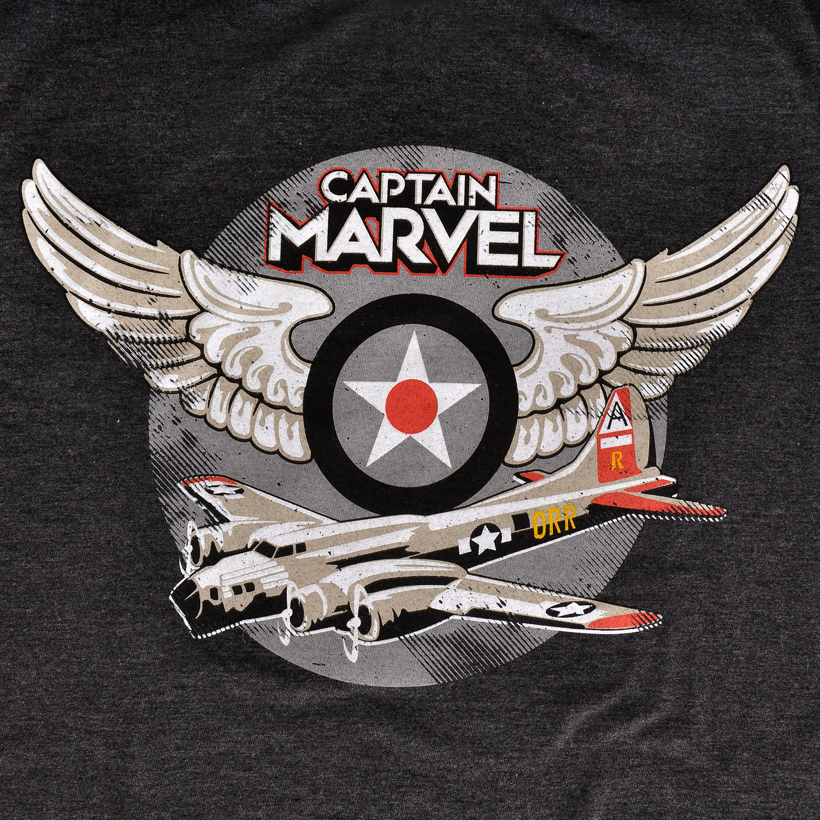 Captain Marvel - Air Force Pilot T-Shirt grau