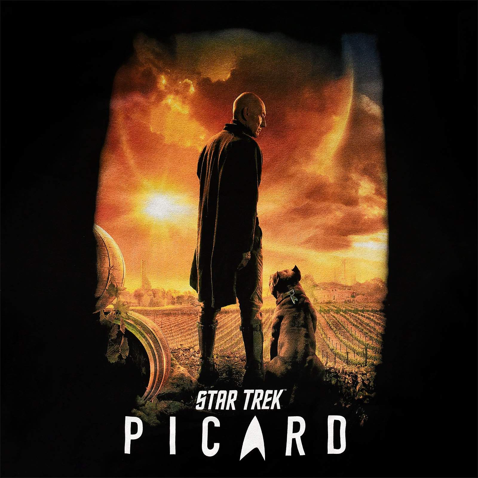 Star Trek - Picard Poster T-Shirt schwarz